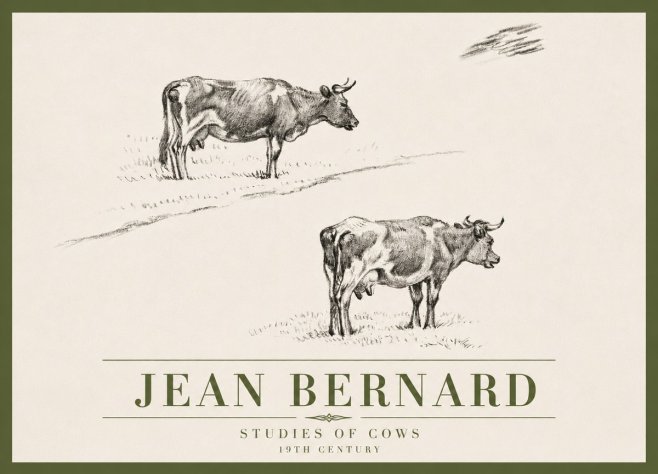 Jean Bernard Studies of Cows III No4 - Poszter