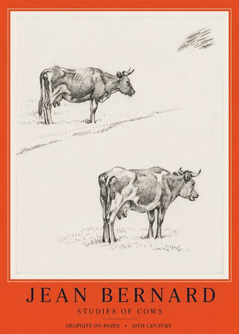 Jean Bernard Studies of Cows III No6 - Poszter