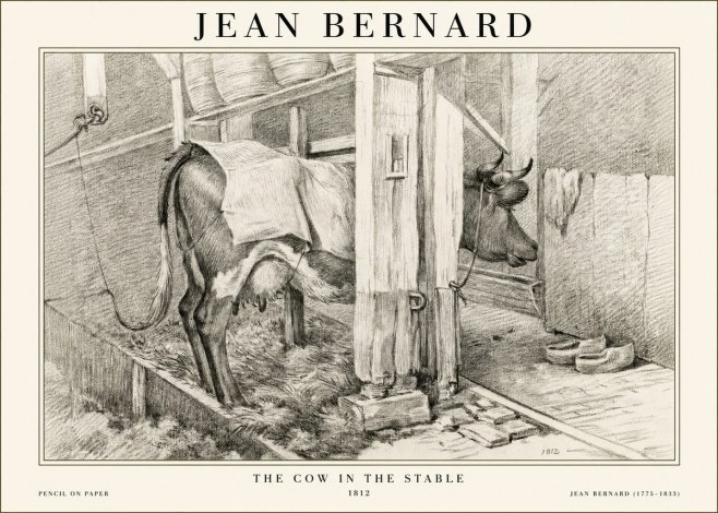 Jean Bernard The Cow in the Stable No1 - Poszter