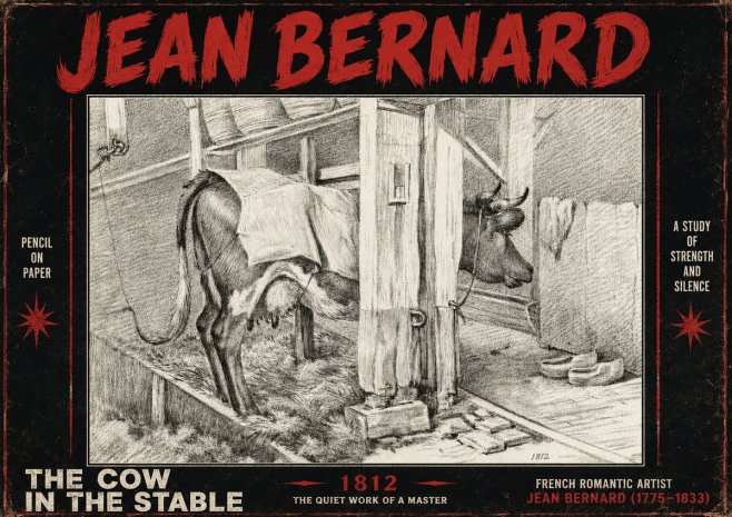 Jean Bernard The Cow in the Stable No4 - Poszter