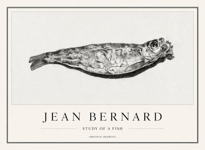 Jean Bernard Study of a Fish V No1 - Poszter