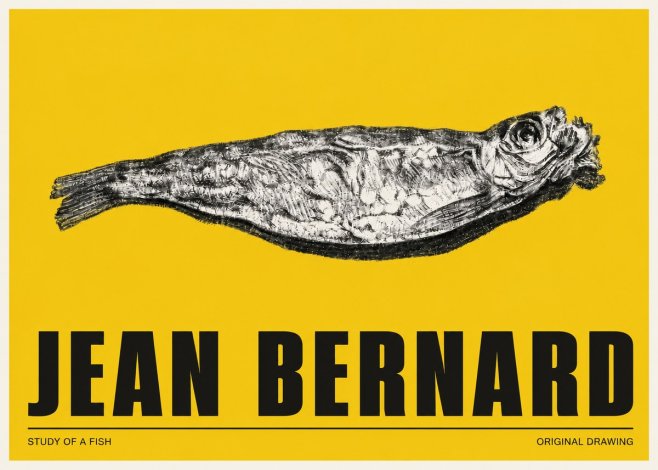Jean Bernard Study of a Fish V No4 - Poszter