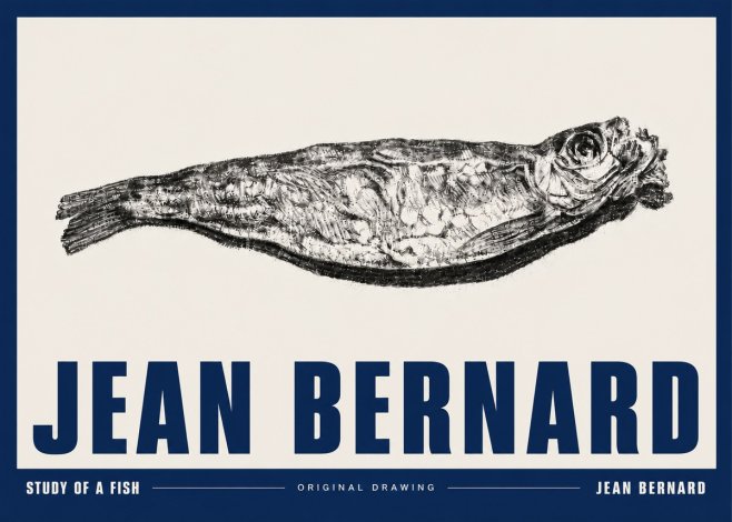 Jean Bernard Study of a Fish V No5 - Poszter