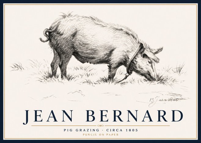 Jean Bernard Pig Grazing No5 - Poszter