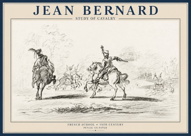Jean Bernard Study of Cavalry No1 - Poszter