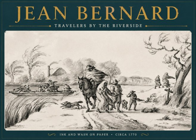 Jean Bernard Travelers by the Riverside No4 - Poszter