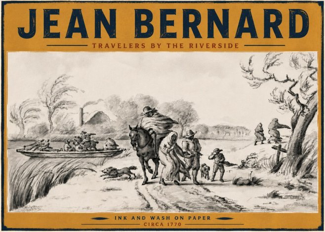 Jean Bernard Travelers by the Riverside No6 - Poszter