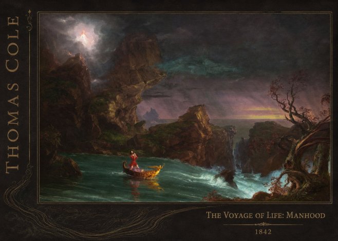 Thomas Cole The Voyage of Life: Manhood II No2 - Poszter