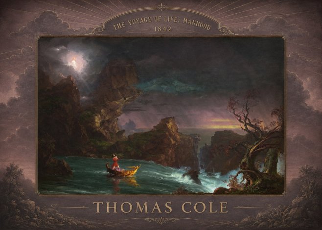 Thomas Cole The Voyage of Life: Manhood II No4 - Poszter