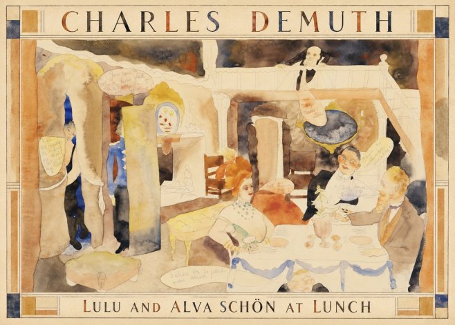 Charles Demuth Lulu and Alva Schön at Lunch No1 - Poszter