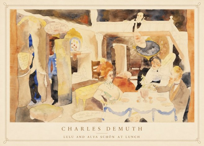 Charles Demuth Lulu and Alva Schön at Lunch No4 - Poszter