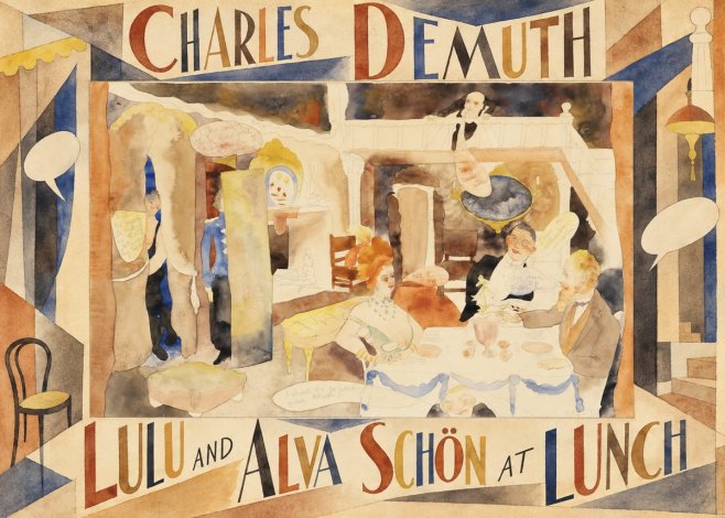 Charles Demuth Lulu and Alva Schön at Lunch No6 - Poszter