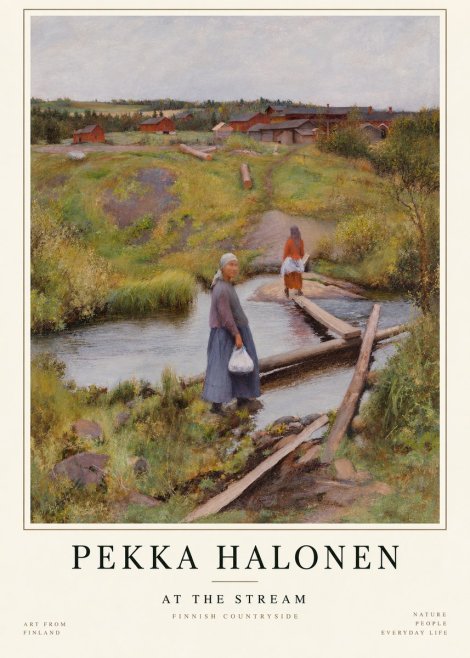 Pekka Halonen At the Stream No1 - Poszter