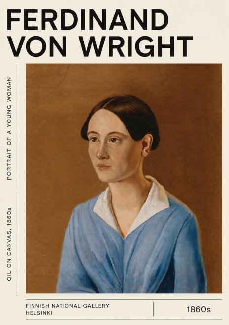 Ferdinand von Wright Portrait of a Young Woman No5 - Poszter