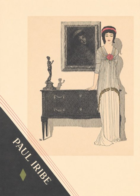Paul Iribe Woman with Rose No6 - Poszter