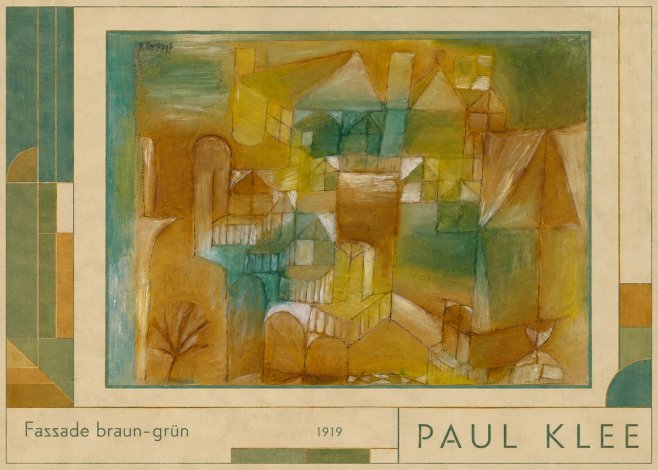 Paul Klee Fassade Braun-grün No1 - Poszter