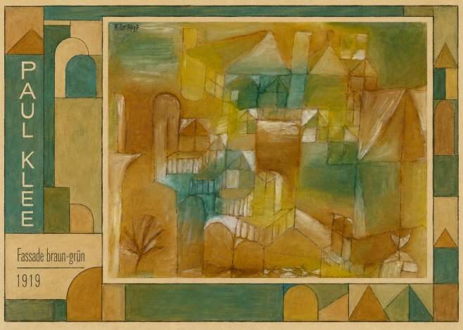 Paul Klee Fassade Braun-grün No2 - Poszter