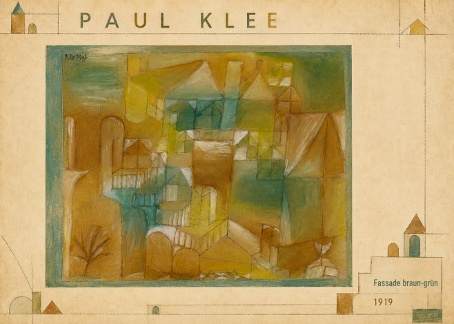 Paul Klee Fassade Braun-grün No3 - Poszter