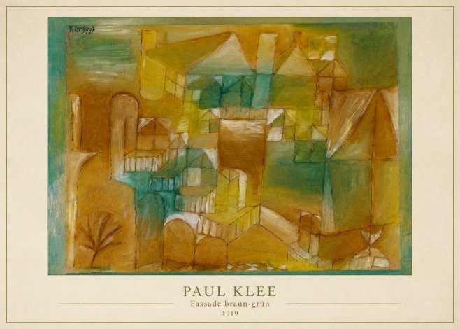 Paul Klee Fassade Braun-grün No4 - Poszter