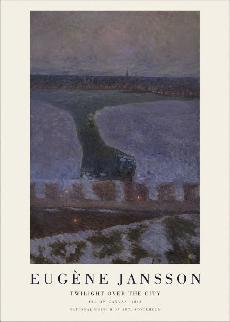 Eugène Jansson Twilight over the City No1 - Poszter