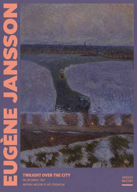 Eugène Jansson Twilight over the City No2 - Poszter