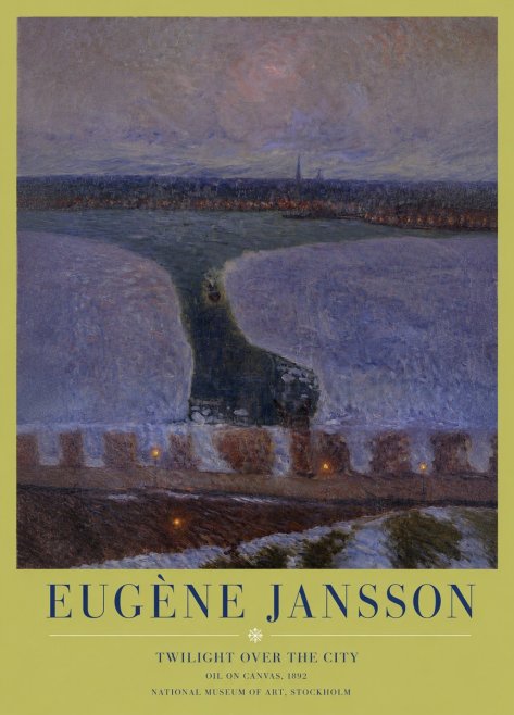 Eugène Jansson Twilight over the City No3 - Poszter