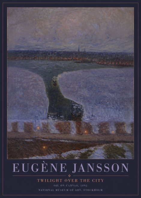 Eugène Jansson Twilight over the City No4 - Poszter