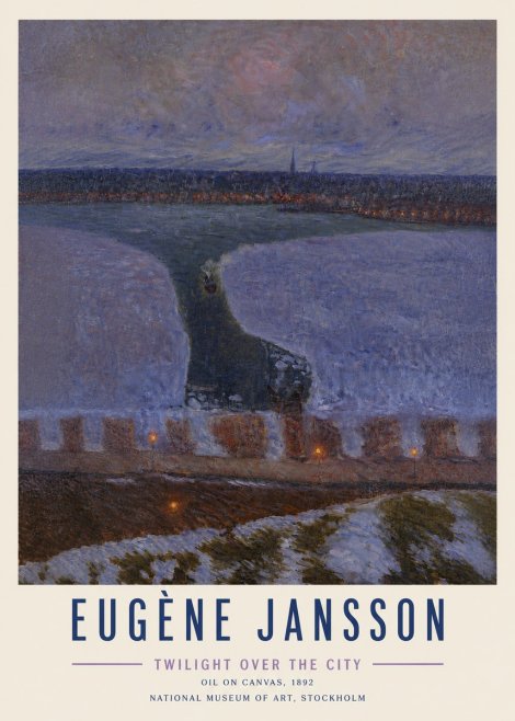 Eugène Jansson Twilight over the City No5 - Poszter