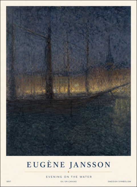 Eugène Jansson Evening on the Water No1 - Poszter