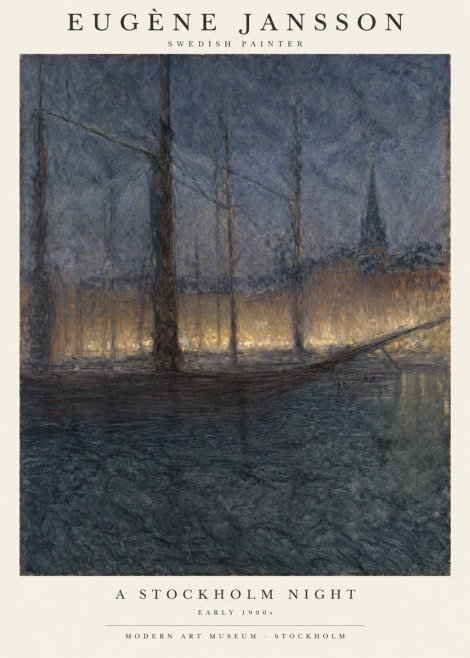 Eugène Jansson Evening on the Water No2 - Poszter