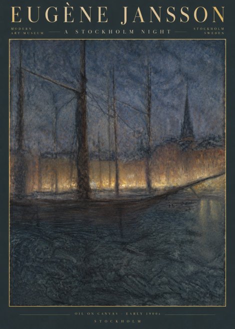 Eugène Jansson Evening on the Water No5 - Poszter