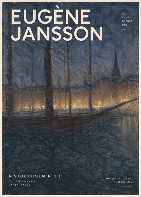 Eugène Jansson Evening on the Water No6 - Poszter