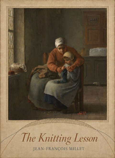 Jean-François Millet The Knitting Lesson II No3 - Poszter