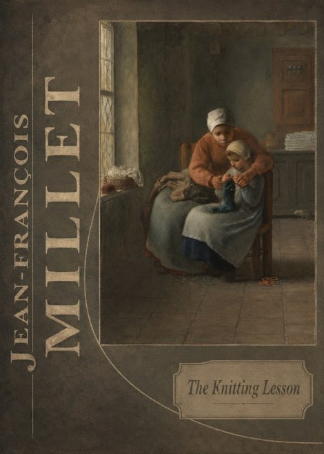 Jean-François Millet The Knitting Lesson II No6 - Poszter