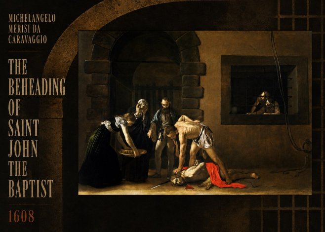 Michelangelo Merisi da Caravaggio The Beheading of Saint John the Baptist No2 - Poszter