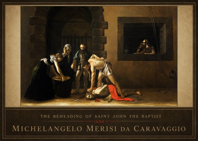 Michelangelo Merisi da Caravaggio The Beheading of Saint John the Baptist No6 - Poszter