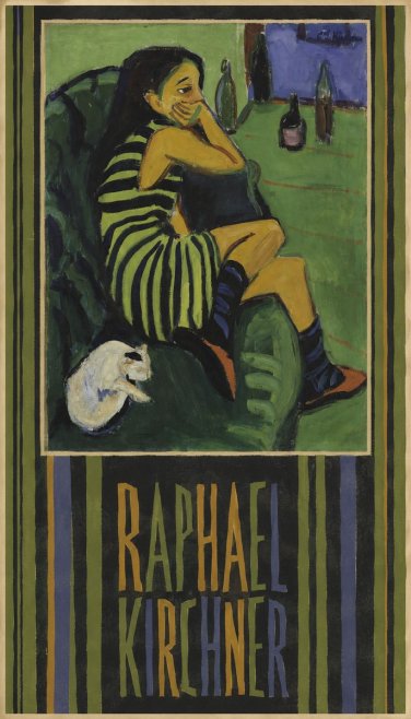 Raphael Kirchner Woman with a Cat No5 - Poszter