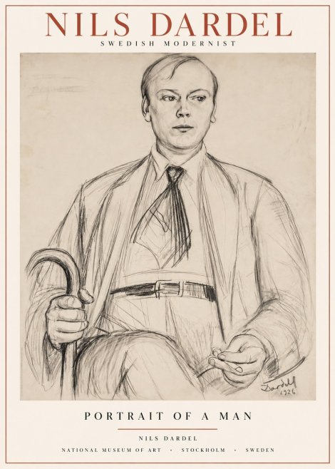 Nils Dardel Portrait of a Man No1 - Poszter