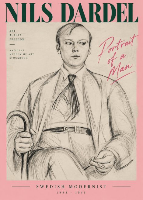 Nils Dardel Portrait of a Man No4 - Poszter