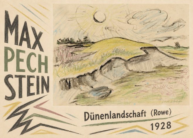 Max Pechstein Dünenlandschaft (Rowe) No4 - Poszter