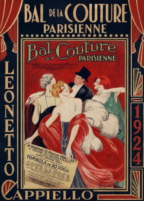 Leonetto Cappiello Bal De La Couture Parisienne No4 - Poszter