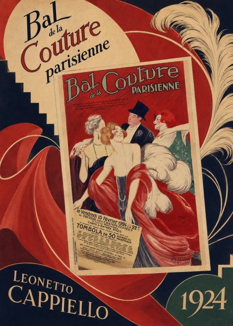 Leonetto Cappiello Bal De La Couture Parisienne No6 - Poszter
