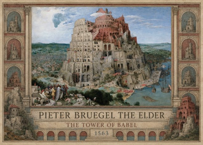 Pieter Bruegel The Tower of Babel IX No2 - Poszter