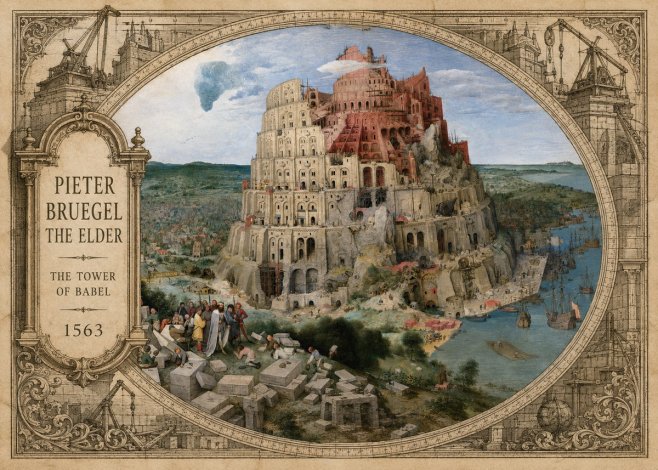 Pieter Bruegel The Tower of Babel IX No4 - Poszter