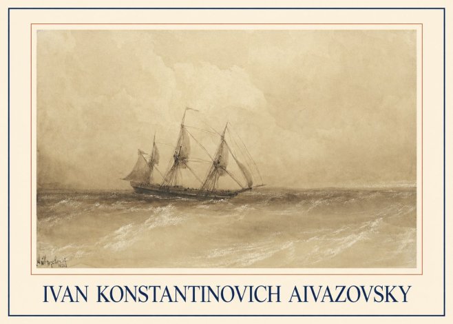 Ivan Konstantinovich Aivazovsky Sailing Ship, 1843 No1 - Poszter