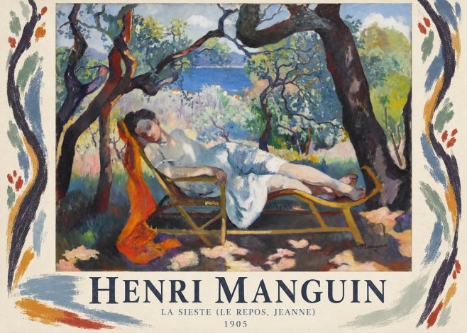 Henri Manguin La Sieste (Le Repos, Jeanne) No1 - Poszter