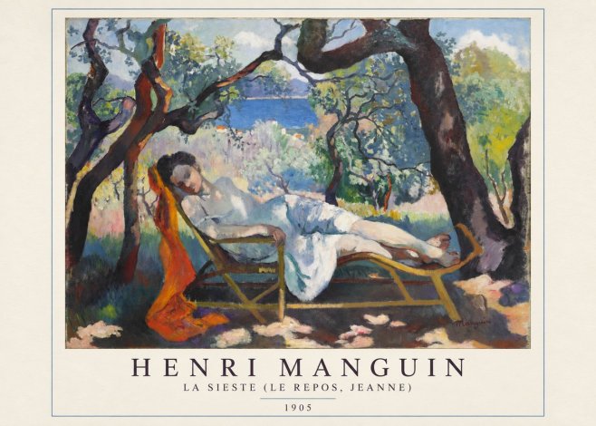 Henri Manguin La Sieste (Le Repos, Jeanne) No4 - Poszter