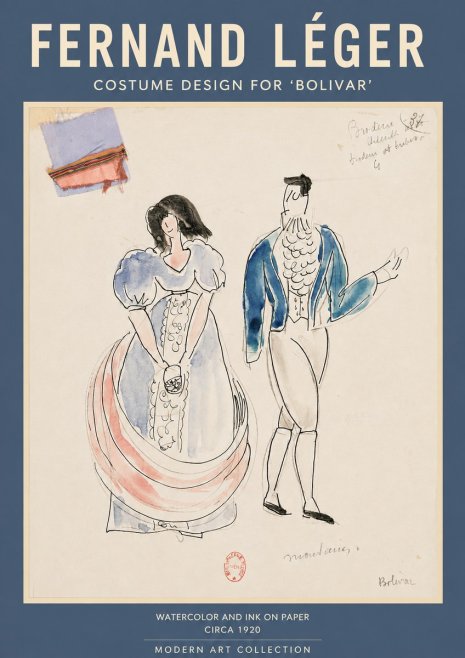 Fernand Léger Costume Design for 'Bolivar' No4 - Poszter