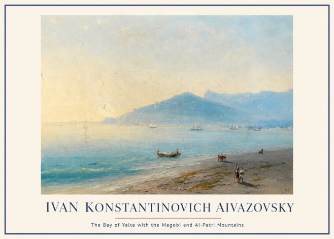 Ivan Konstantinovich Aivazovsky The Bay of Yalta with the Magobi and Ai-petri Mountains No1 - Poszter