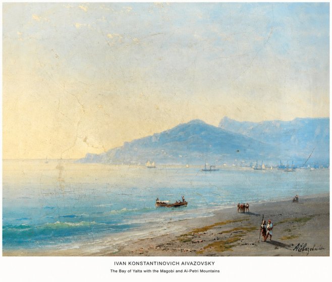 Ivan Konstantinovich Aivazovsky The Bay of Yalta with the Magobi and Ai-petri Mountains No5 - Poszter